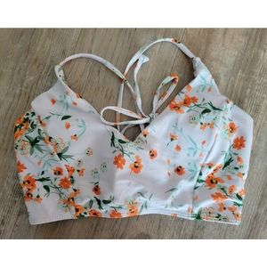 Women's Shein floral bathing suit top, Medium